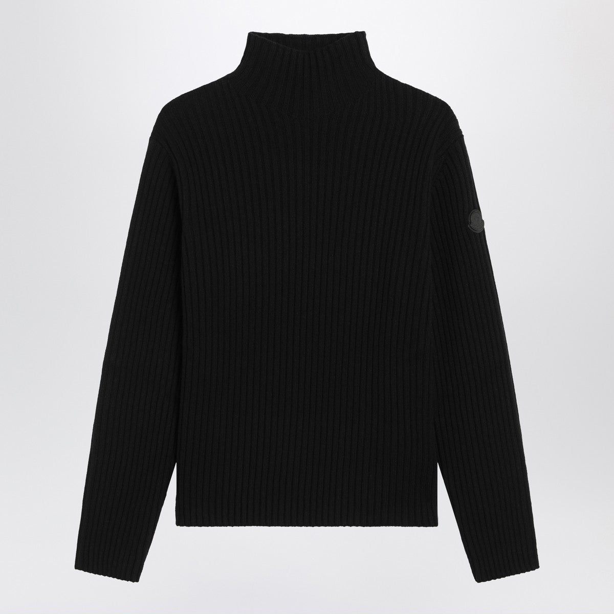 Moncler Black wool and cashmere turtleneck sweater Moncler