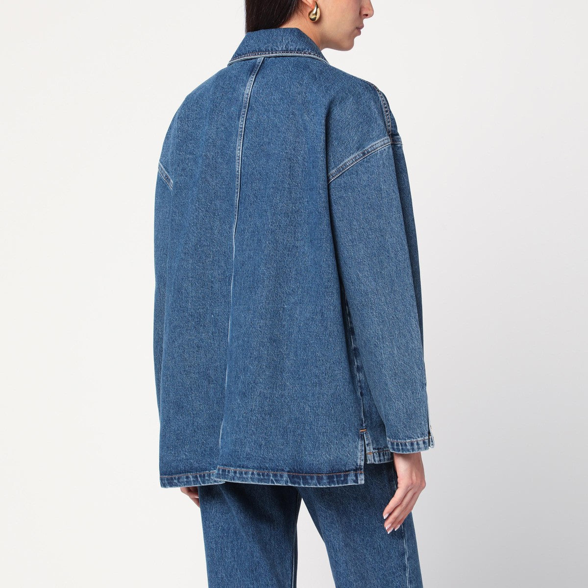 ANINE BING Luna jacket in indigo blue denim ANINE BING