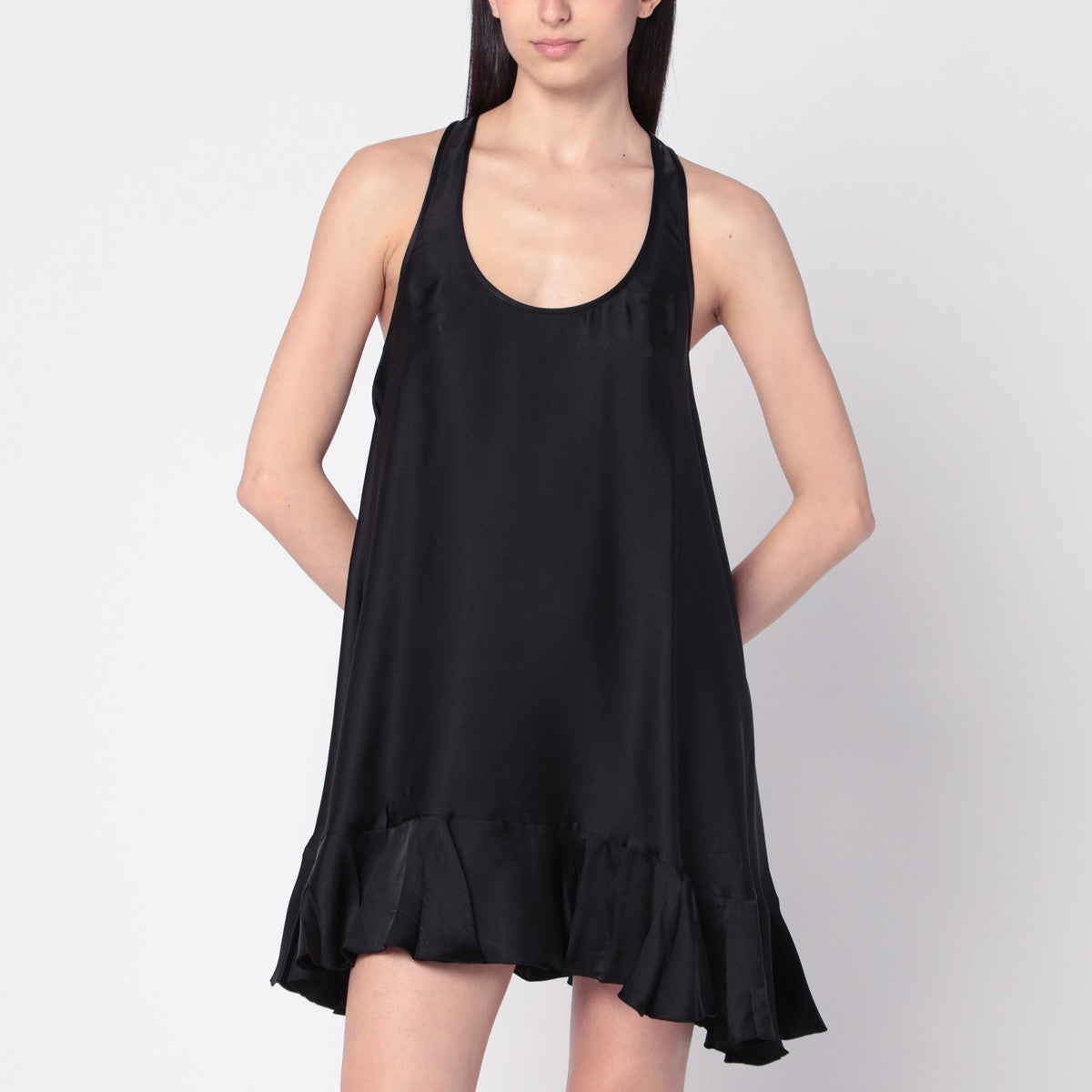 ANINE BING Black Lilith dress in silk blend ANINE BING