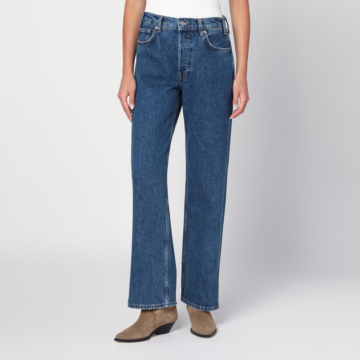 ANINE BING Roy 31 jeans in indigo blue ANINE BING