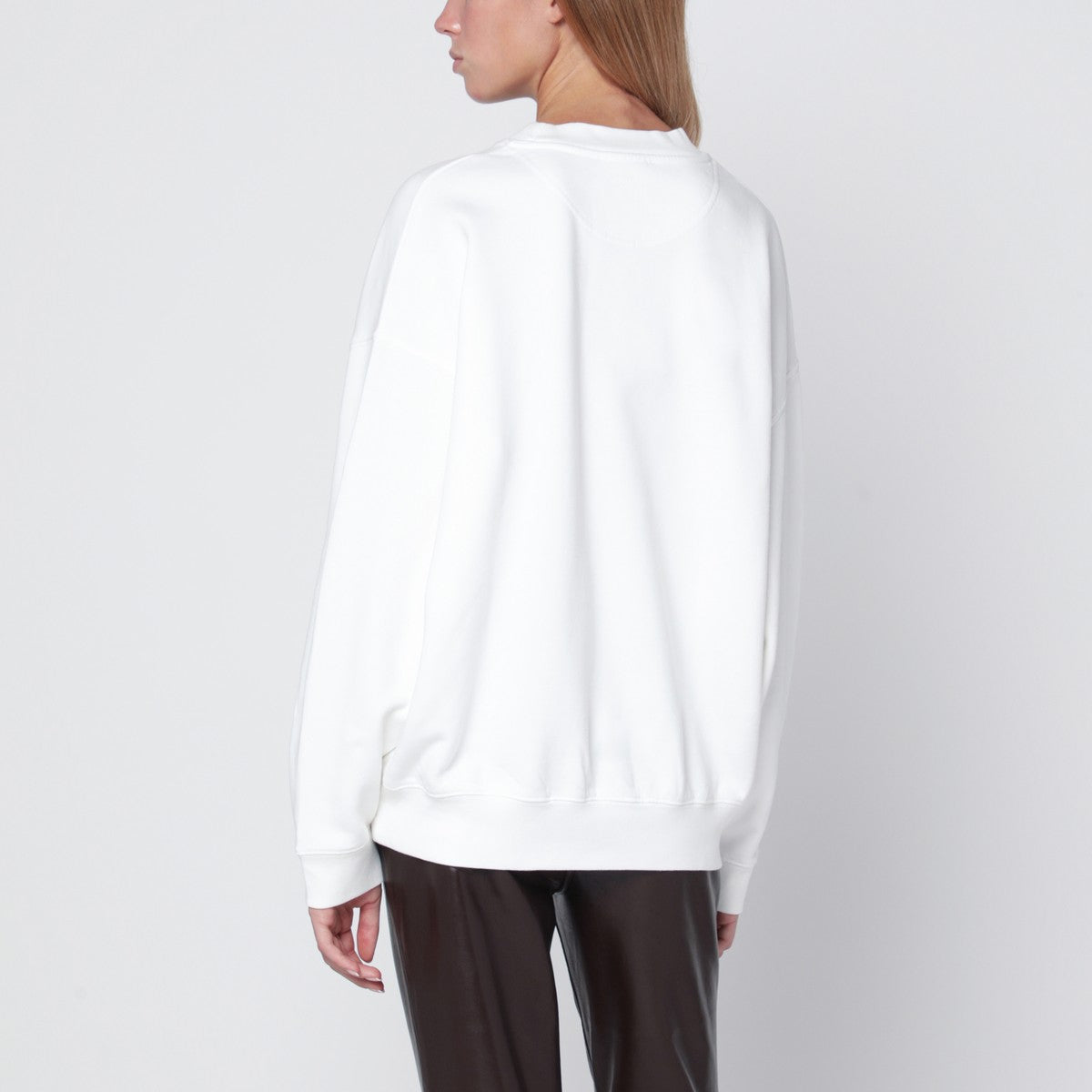 ANINE BING Ivory logo print sweatshirt ANINE BING