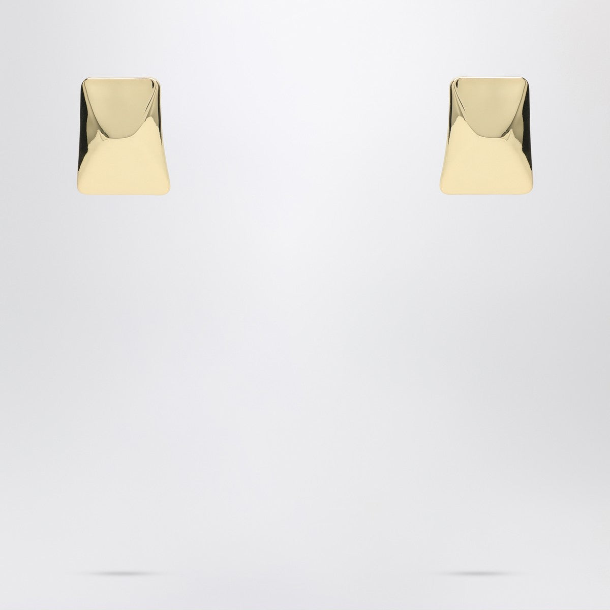 ANINE BING Rectangular curved gold earrings ANINE BING