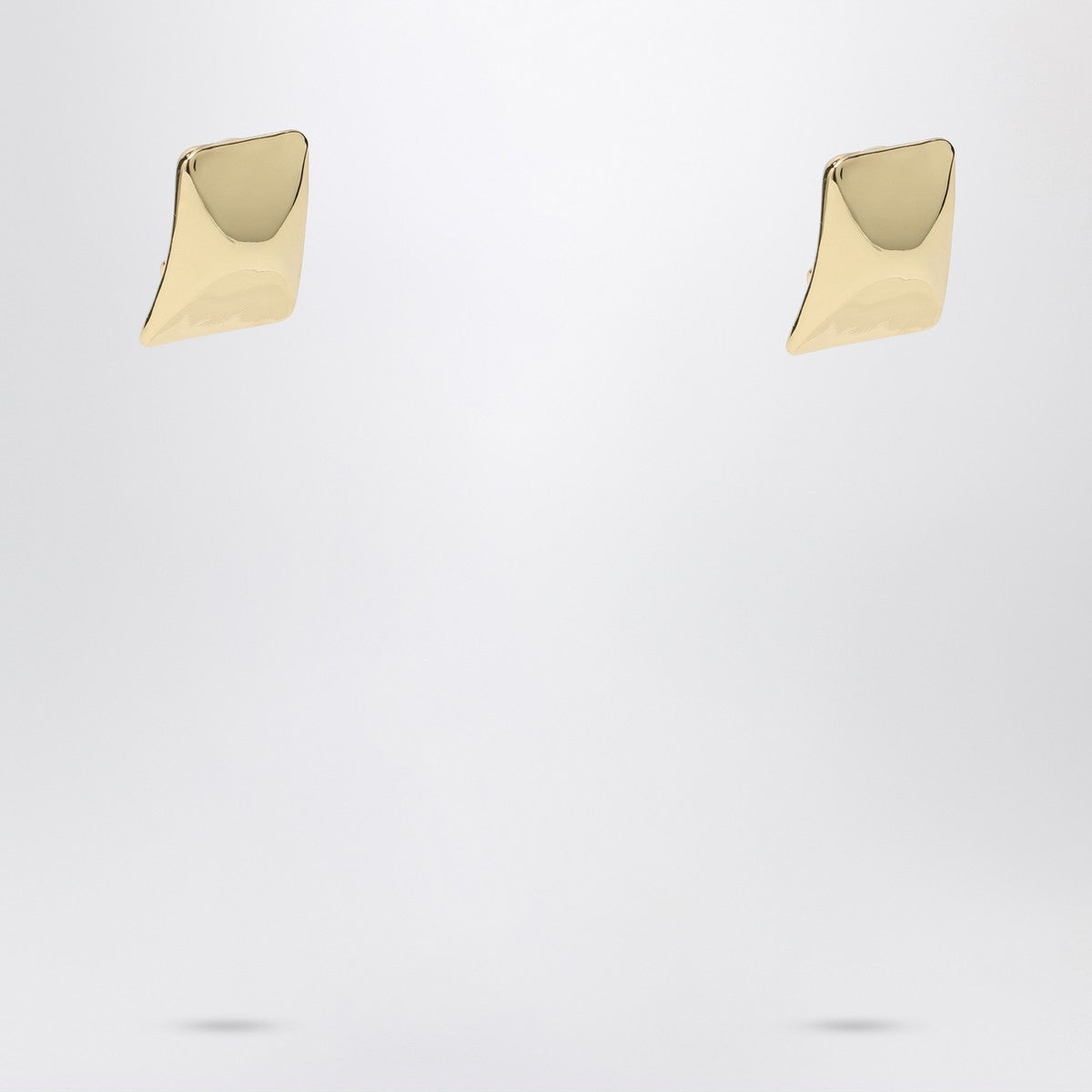 ANINE BING Rectangular curved gold earrings ANINE BING