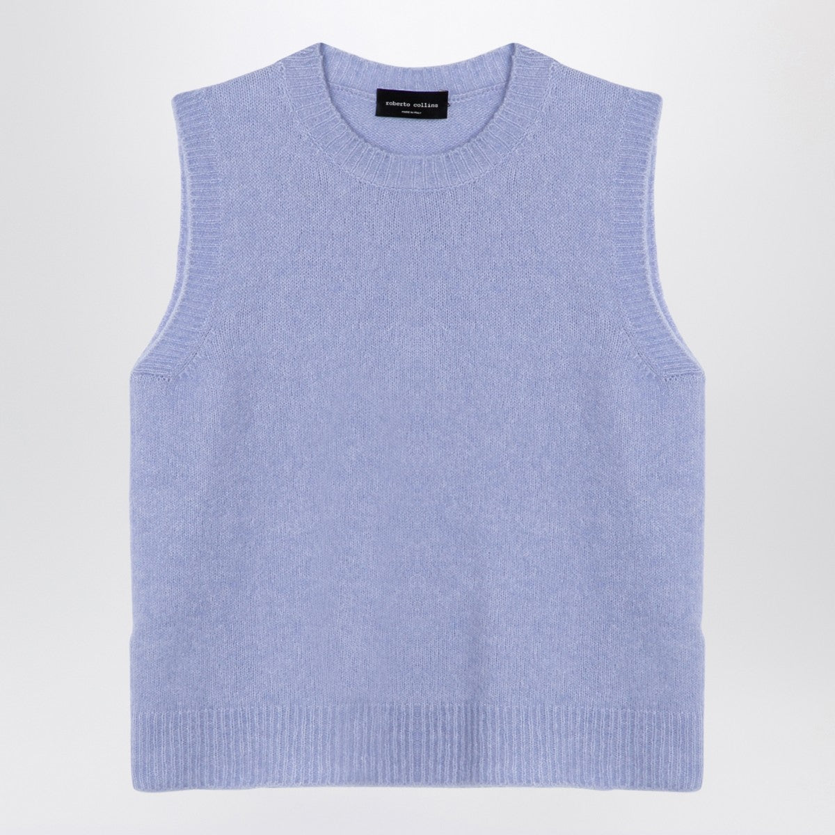 Roberto Collina Light blue cashmere blend waistcoat Roberto Collina