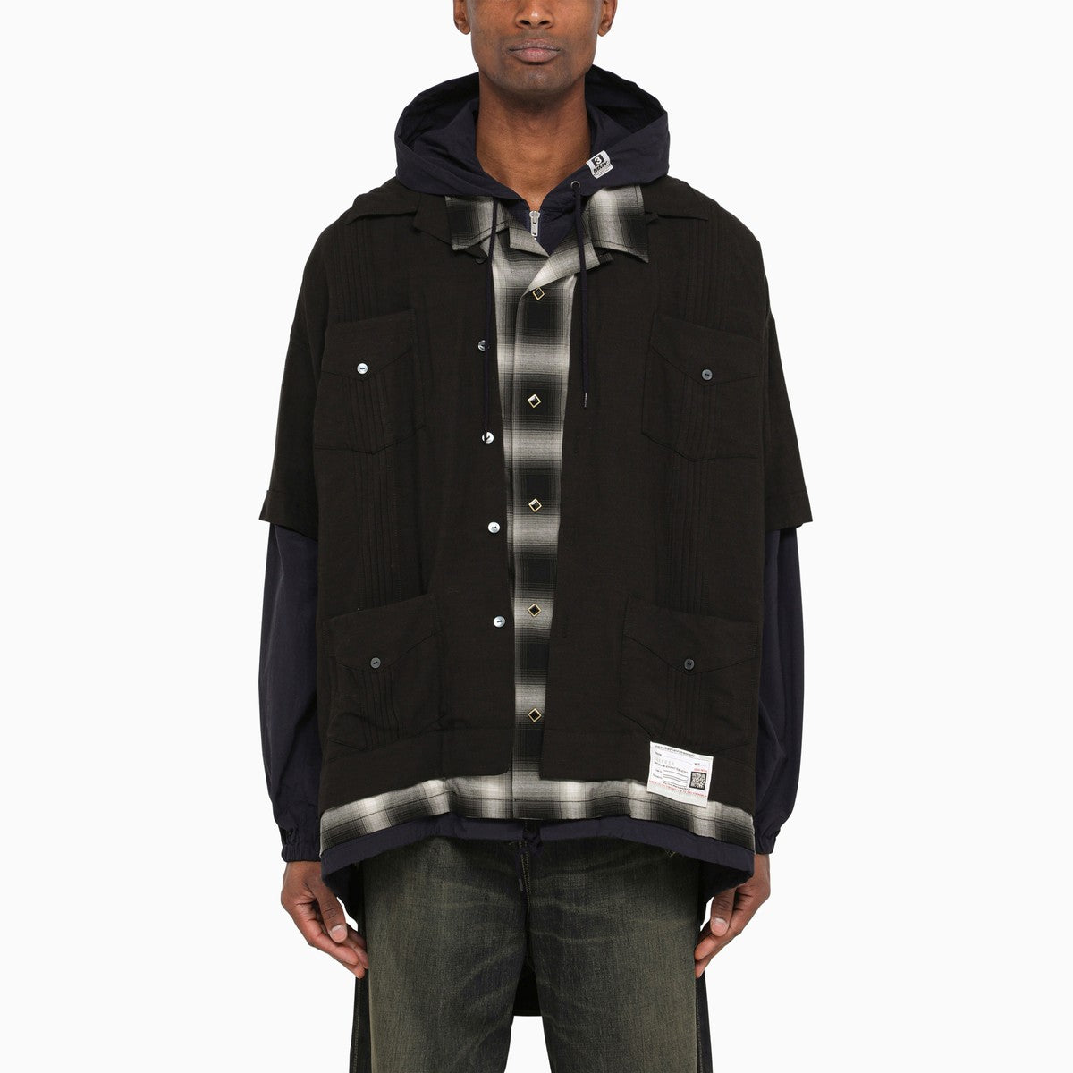 Maison MIHARA YASUHIRO Three-layer hooded shirt Maison MIHARA YASUHIRO
