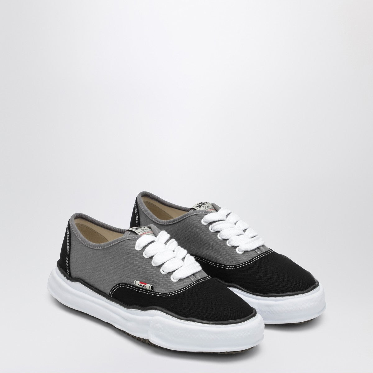 Maison MIHARA YASUHIRO Baker OG Sneakers in Black/Grey Canvas Maison MIHARA YASUHIRO
