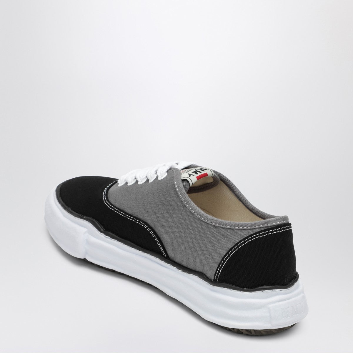 Maison MIHARA YASUHIRO Baker OG Sneakers in Black/Grey Canvas Maison MIHARA YASUHIRO