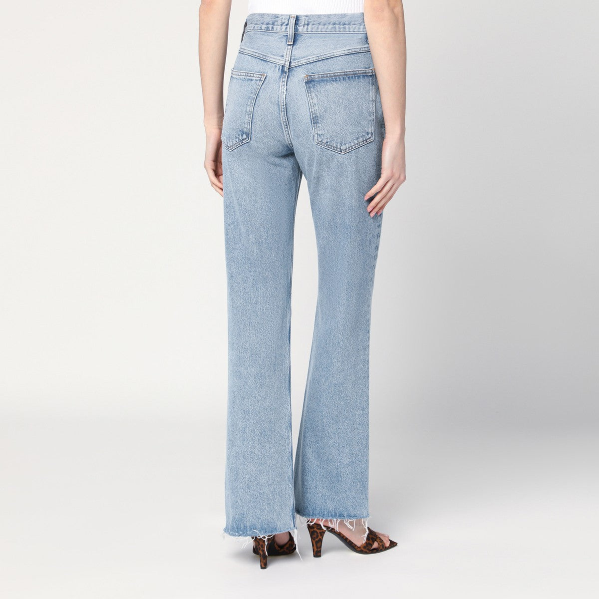AGOLDE Faded light blue jeans in regenerated denim Agolde
