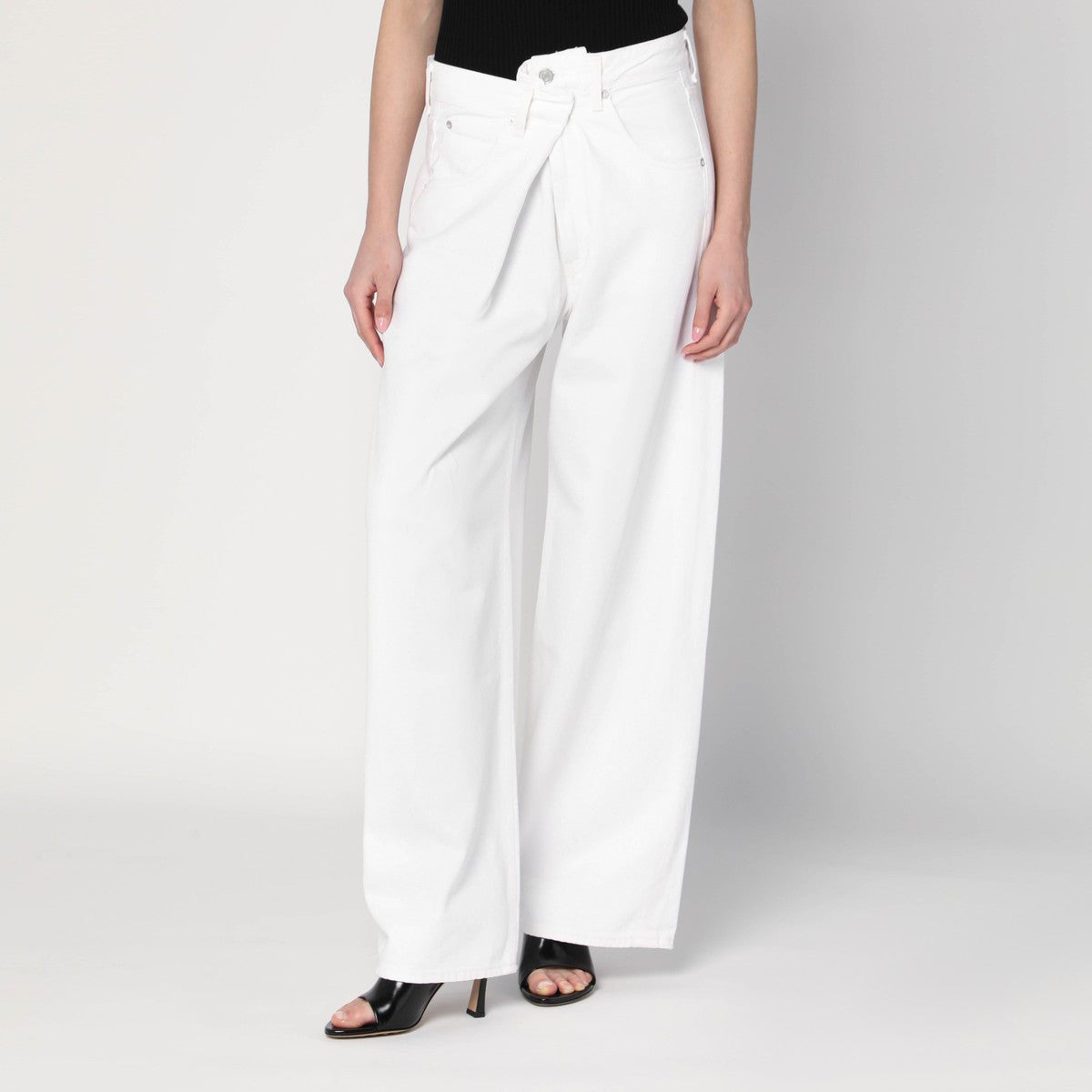 AGOLDE Wide Vana Fold white jeans Agolde
