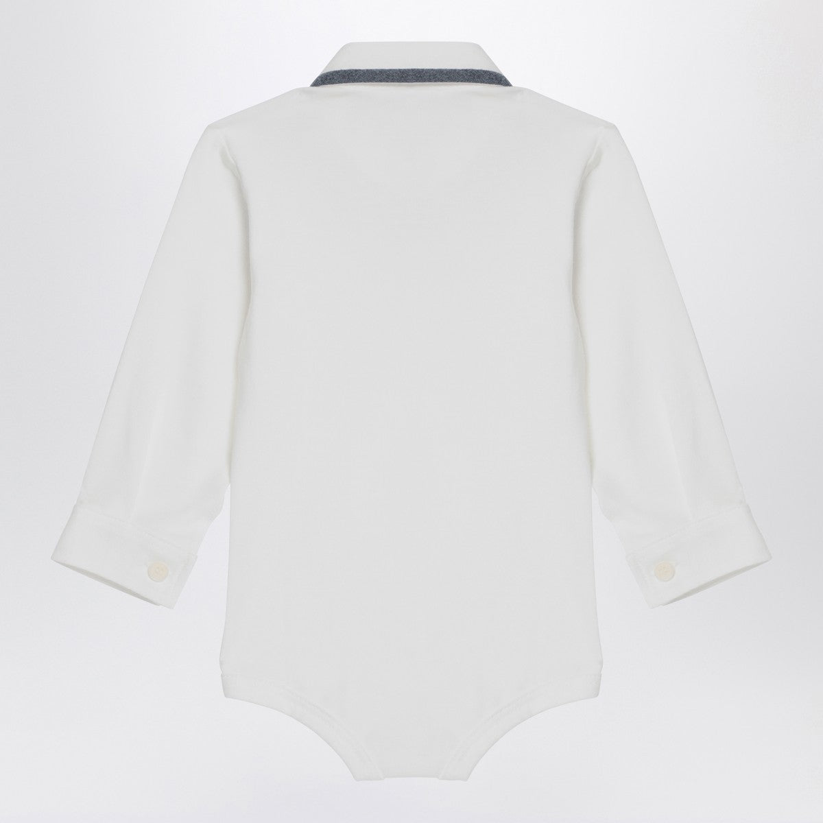 Il Gufo Milk-white cotton shirt bodysuit Il Gufo