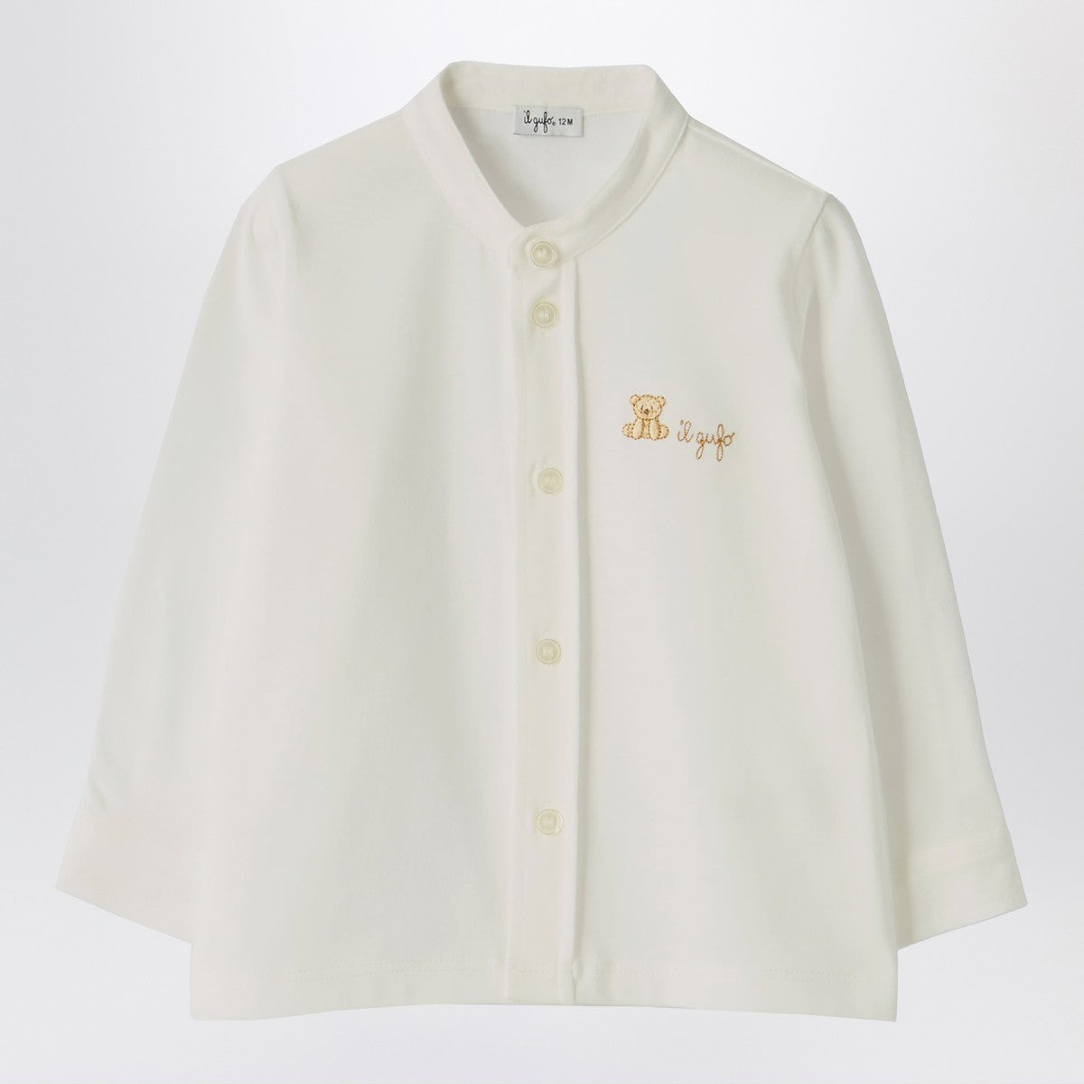 Il Gufo White shirt with bear embroidery Il Gufo