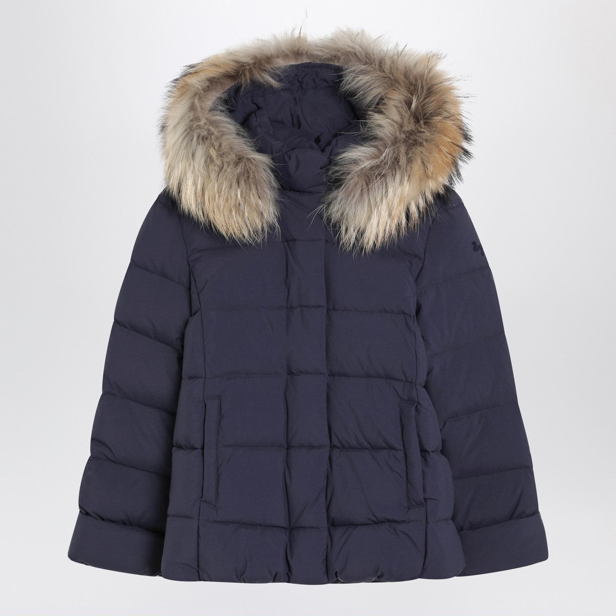 Il Gufo Blue nylon hooded down jacket Il Gufo