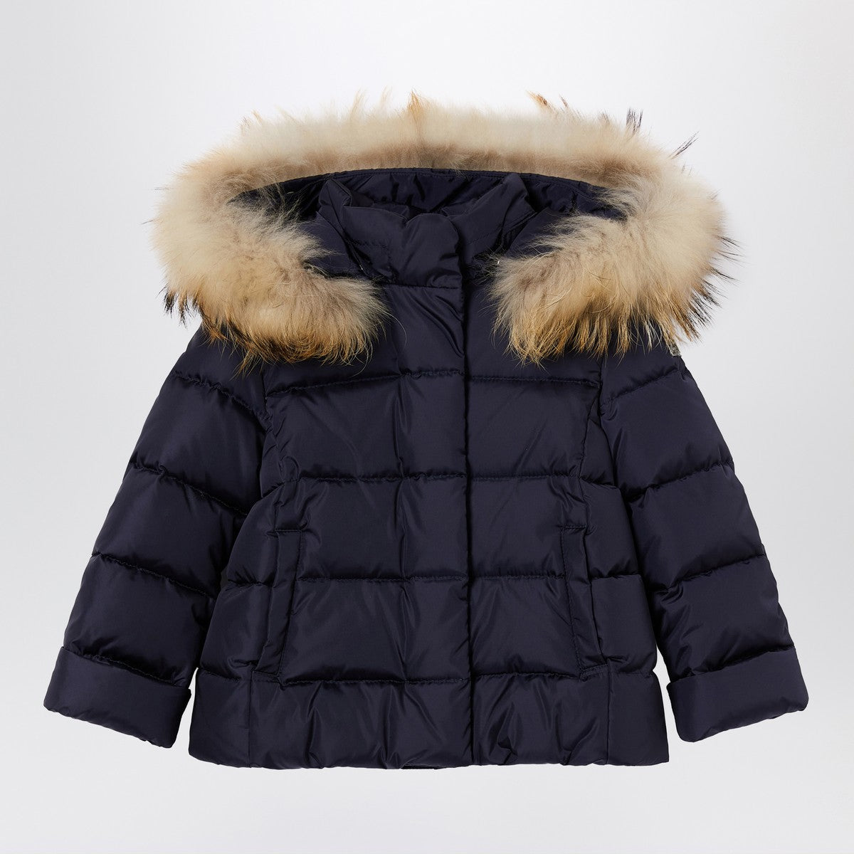 Il Gufo Blue nylon hooded down jacket Il Gufo