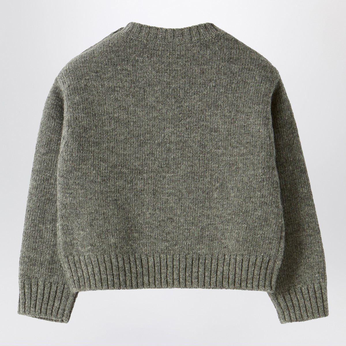 Il Gufo Grey wool sweater with snowflake motif Il Gufo