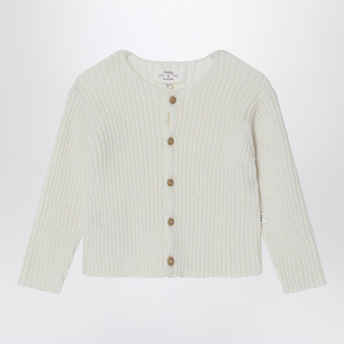 Teddy & Minou Milk-white wool-blend cardigan Teddy & Minou