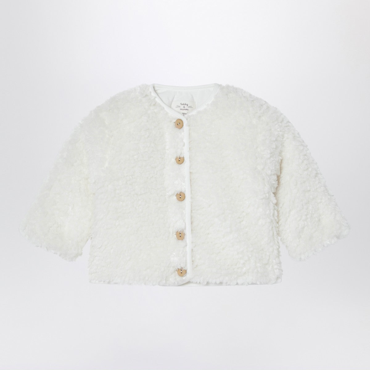 Teddy & Minou Milk-white shearling-effect jacket Teddy & Minou