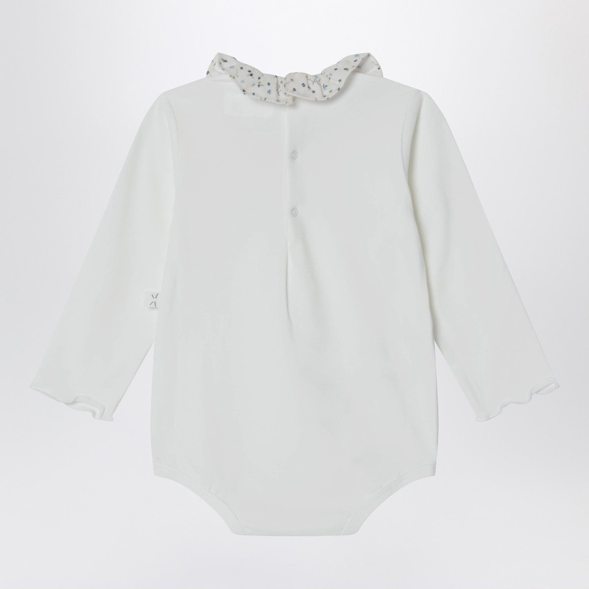 Teddy & Minou White bodysuit with neckline and floral print Teddy & Minou