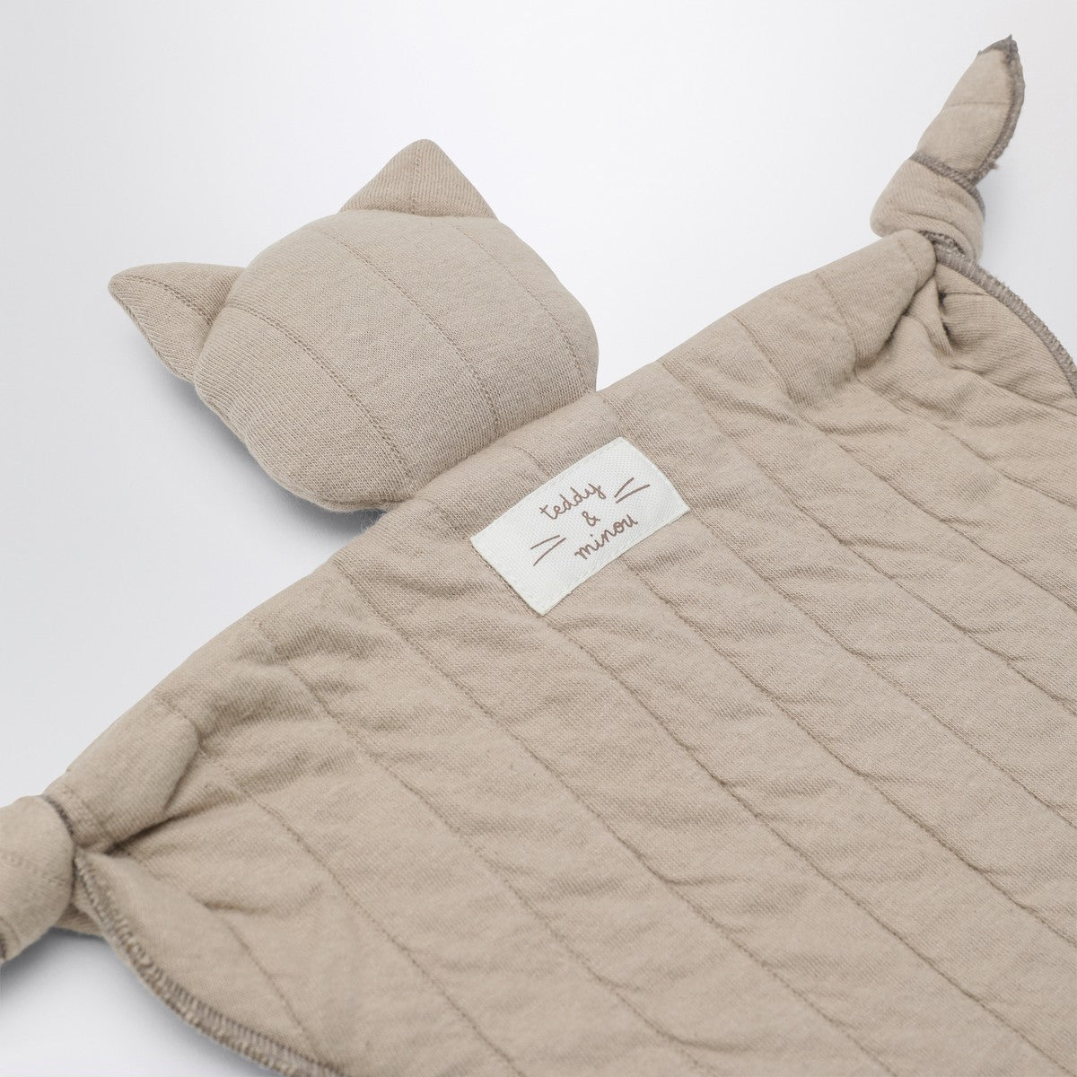 Teddy & Minou Beige gauze doudou with kitten Teddy & Minou