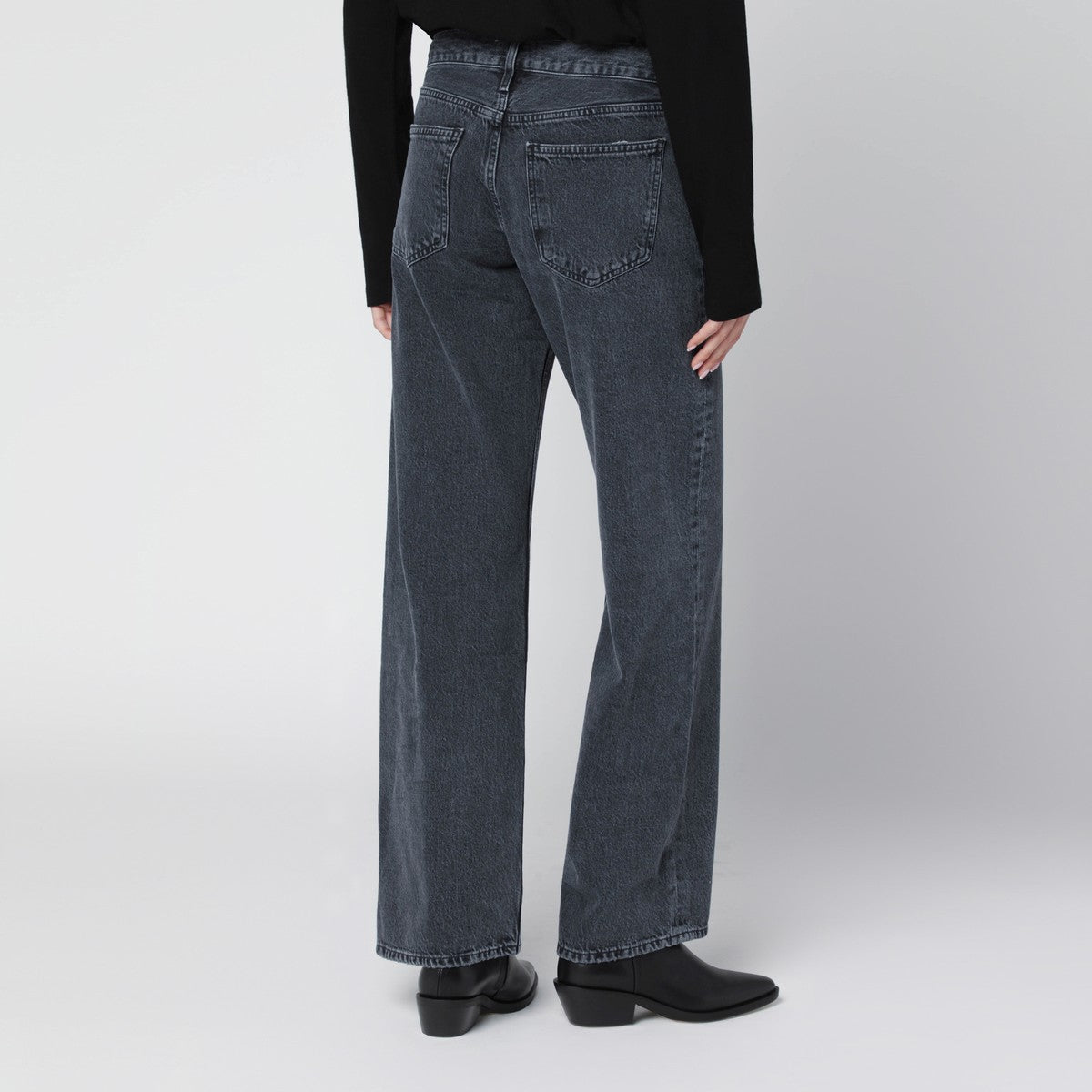 AGOLDE Black faded-effect jeans Agolde