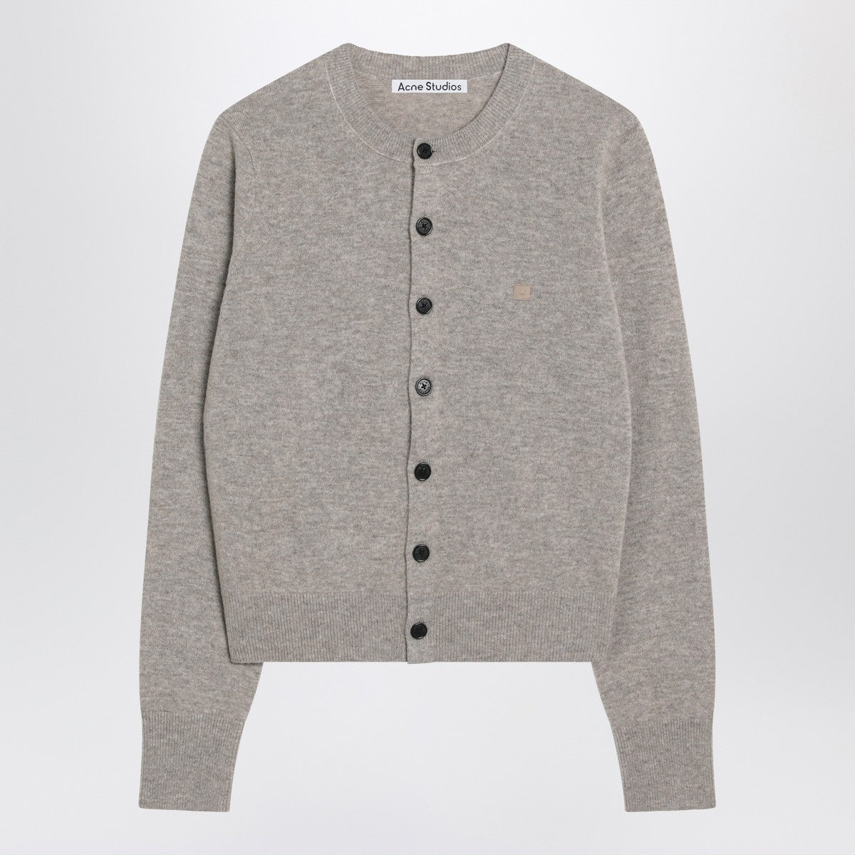 Acne Studios Grey melange yak wool cardigan Acne Studios