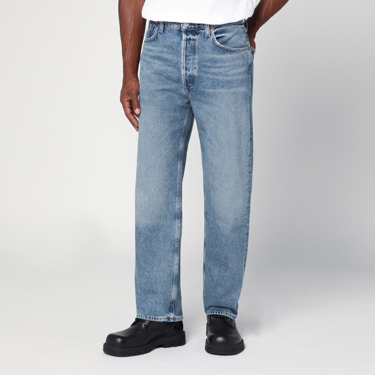 AGOLDE Light blue washed-effect jeans Agolde