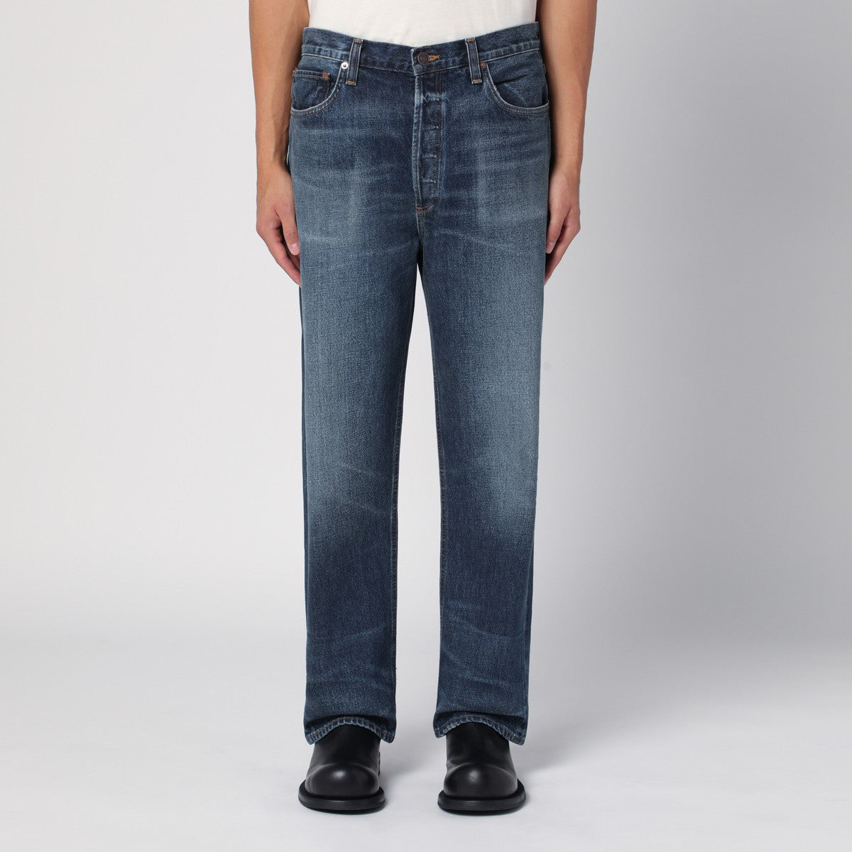 AGOLDE Blue washed jeans in regenerated denim Agolde