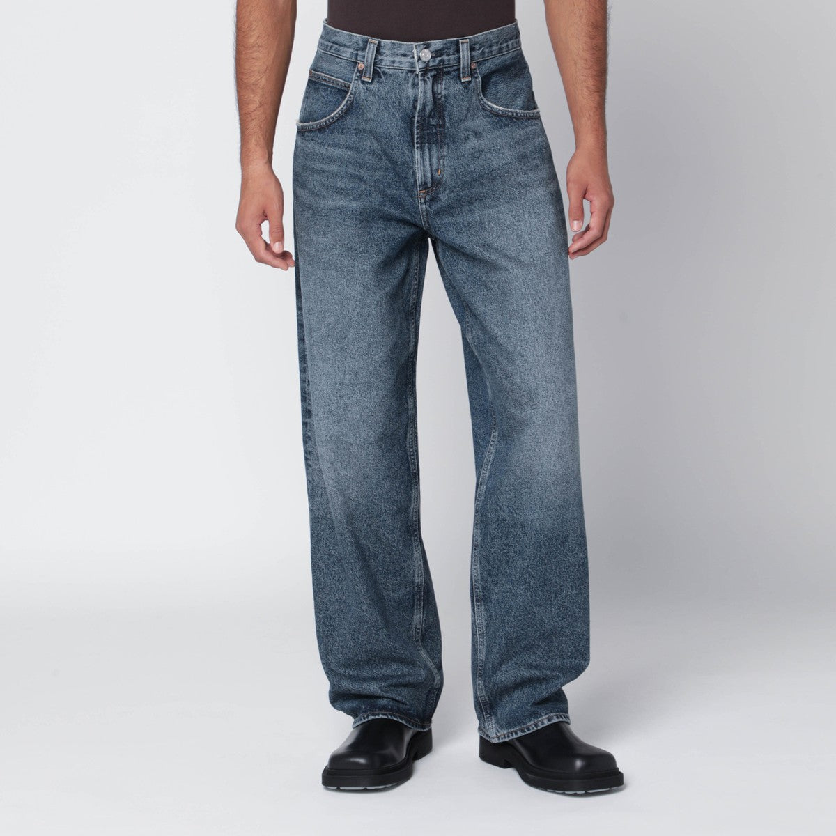 AGOLDE Wide dark vintage indigo Fusion jeans Agolde