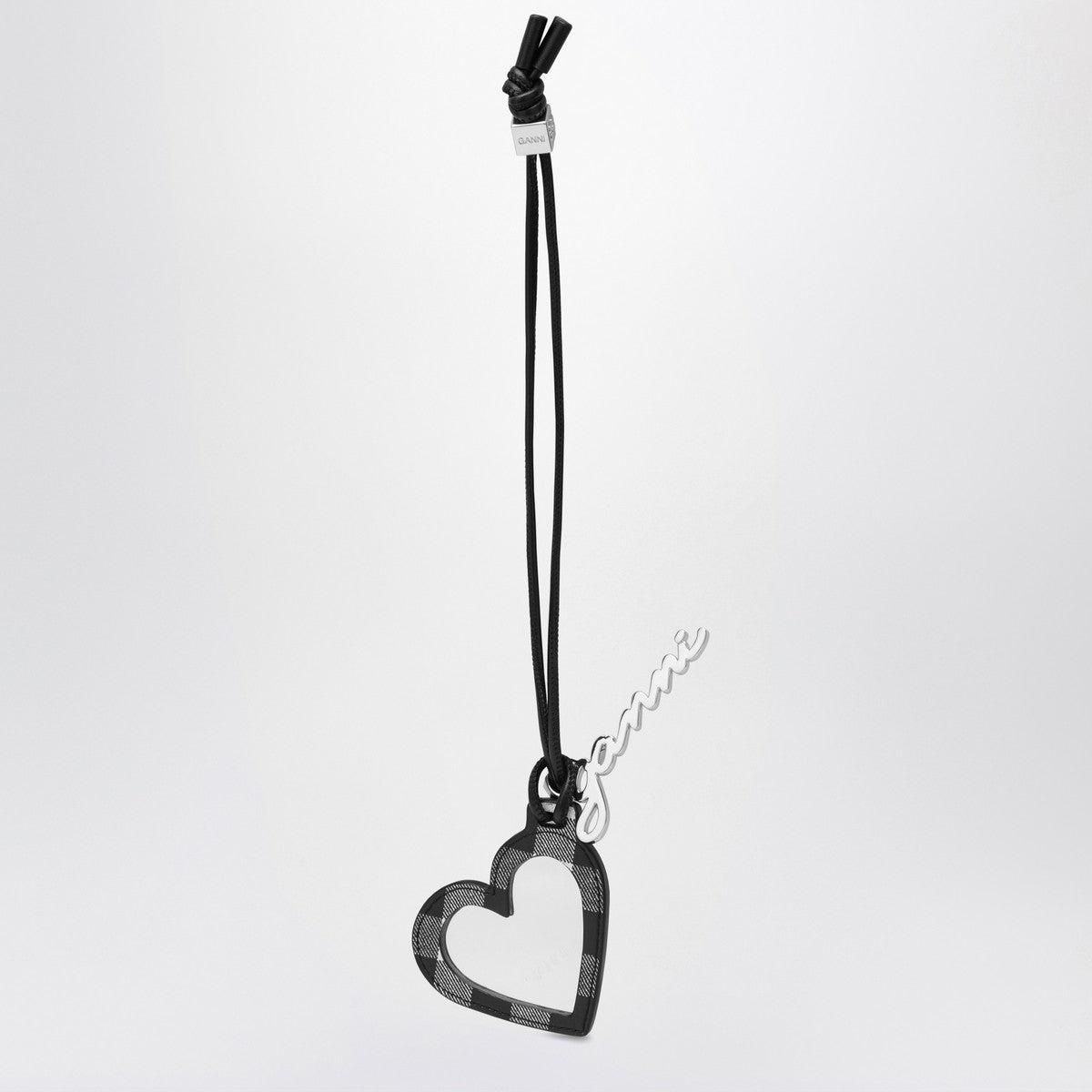GANNI Heart-shaped mirror Bou black Ganni