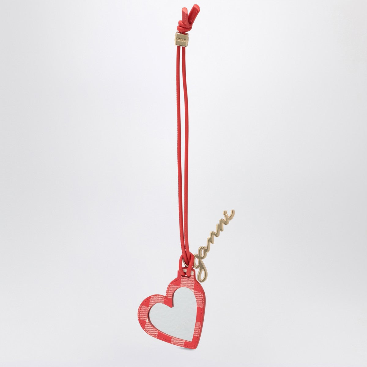 GANNI Heart-shaped mirror Bou red Ganni