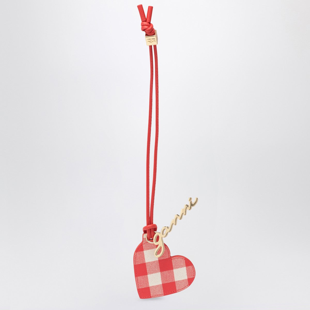 GANNI Heart-shaped mirror Bou red Ganni