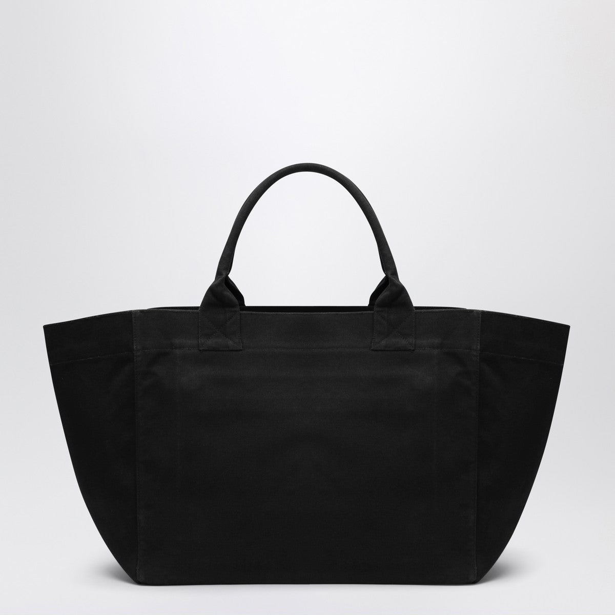 GANNI XXL black canvas tote bag Ganni