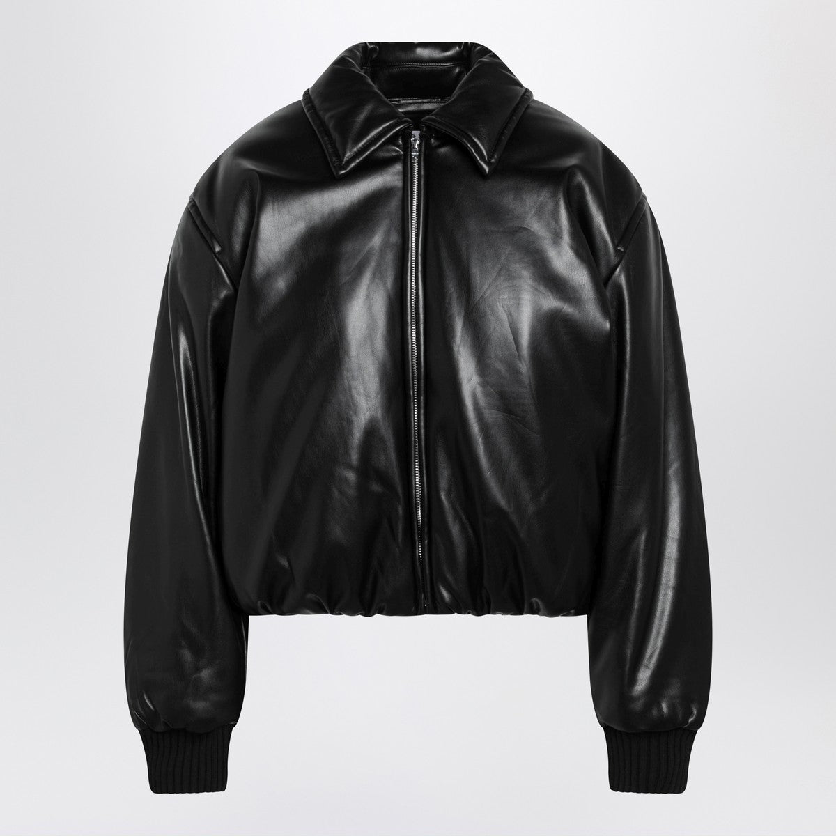 Acne Studios Faux leather bomber jacket black Acne Studios