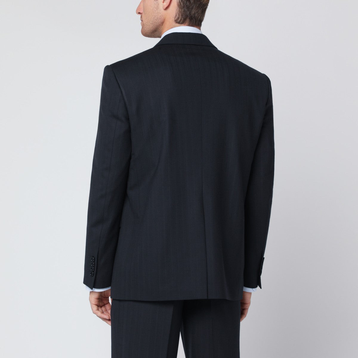 Lardini Single-breasted blue wool blend jacket Lardini