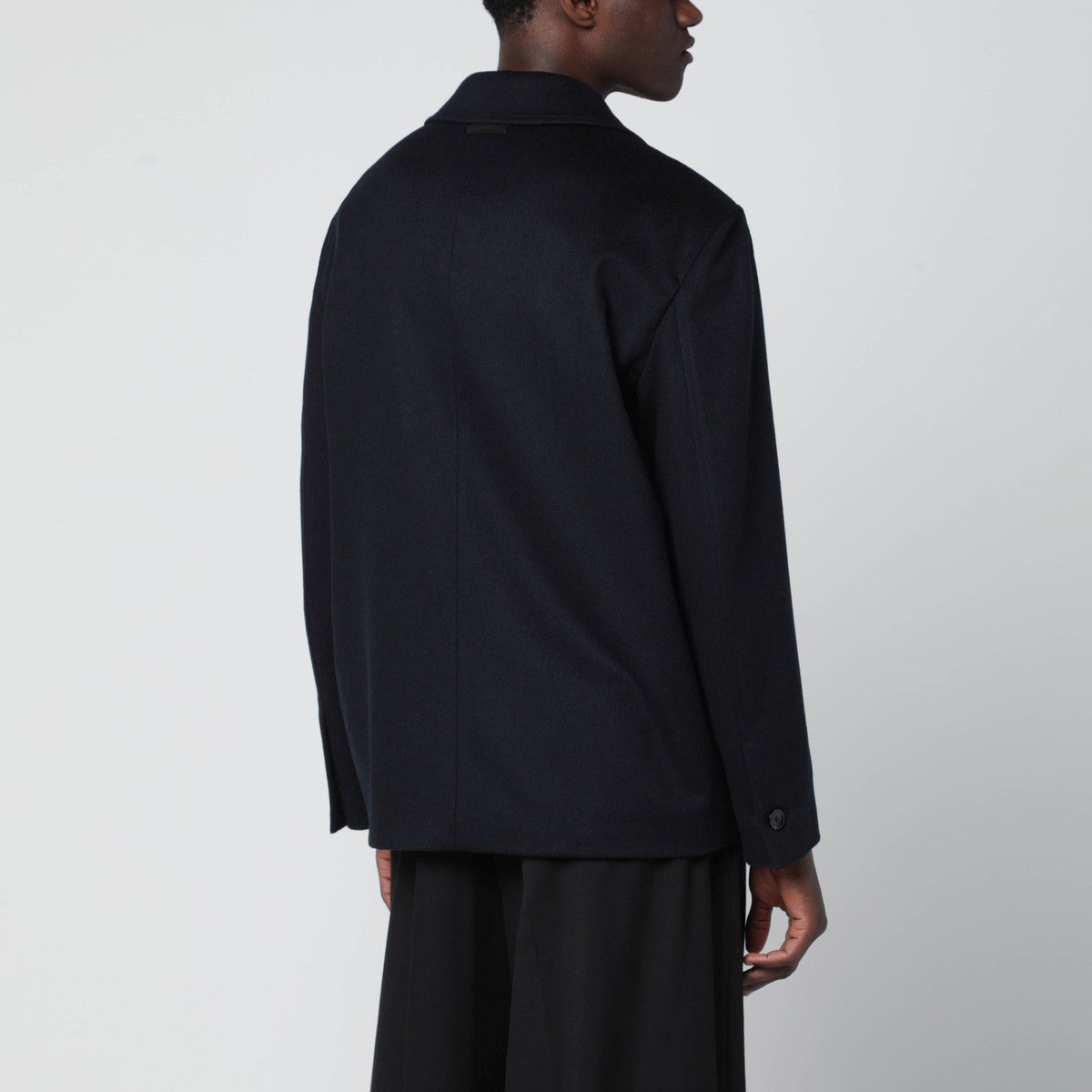 Lardini Blue zip-up wool jacket Lardini