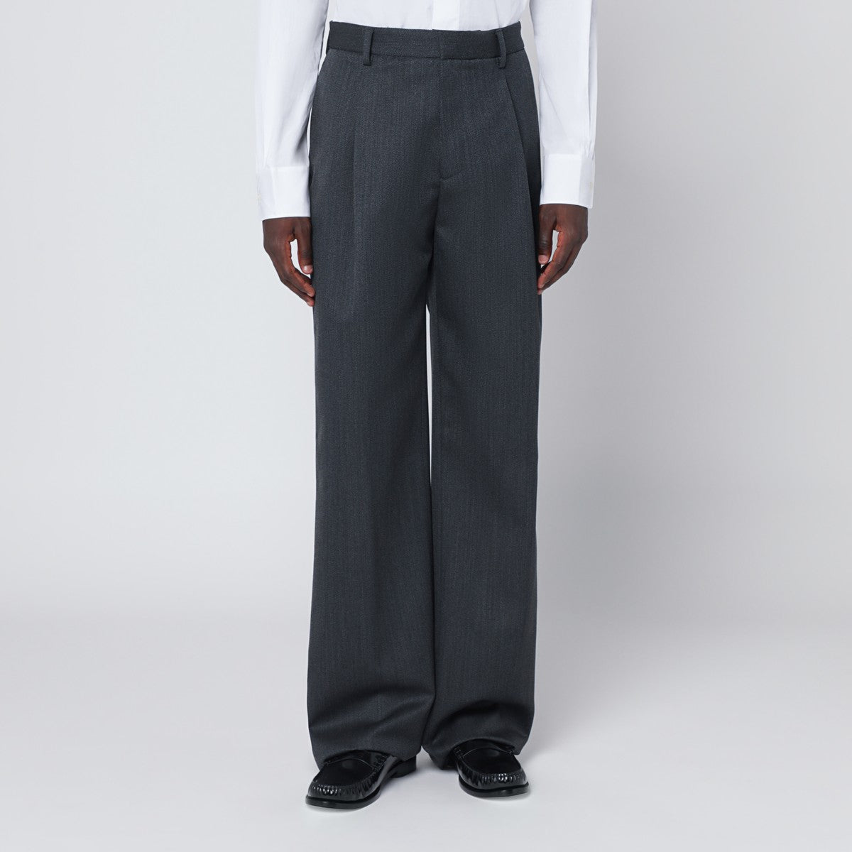 Lardini Wide grey trousers Lardini