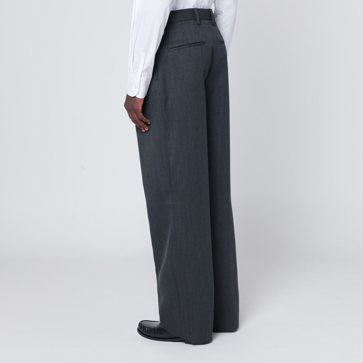 Lardini Wide grey trousers Lardini