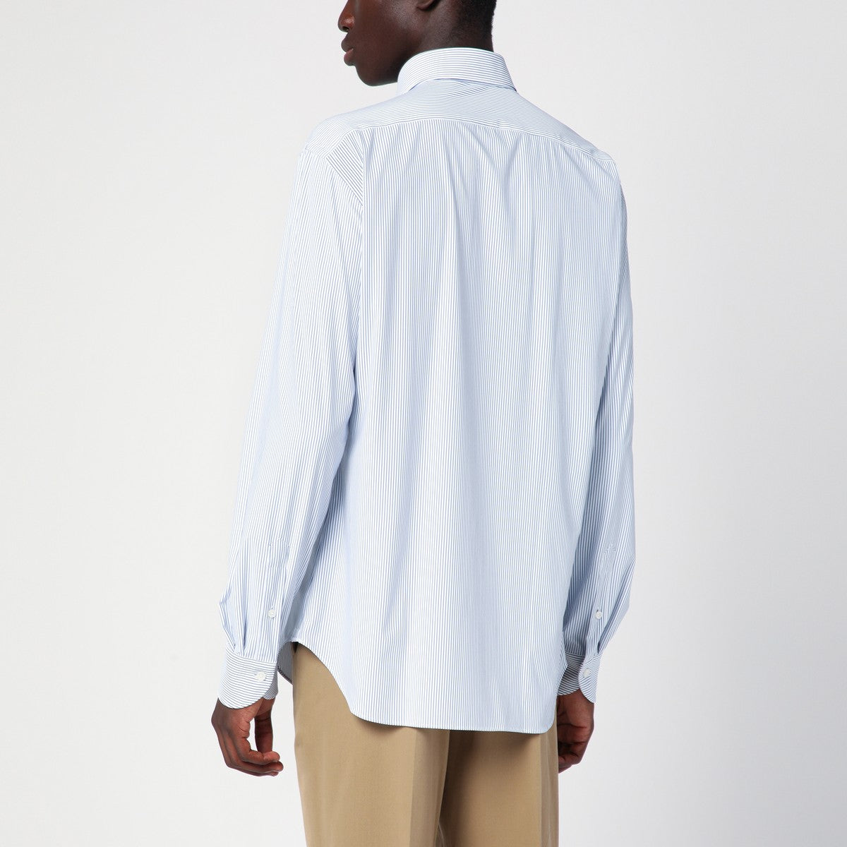 XACUS Striped blue poplin Active shirt XACUS