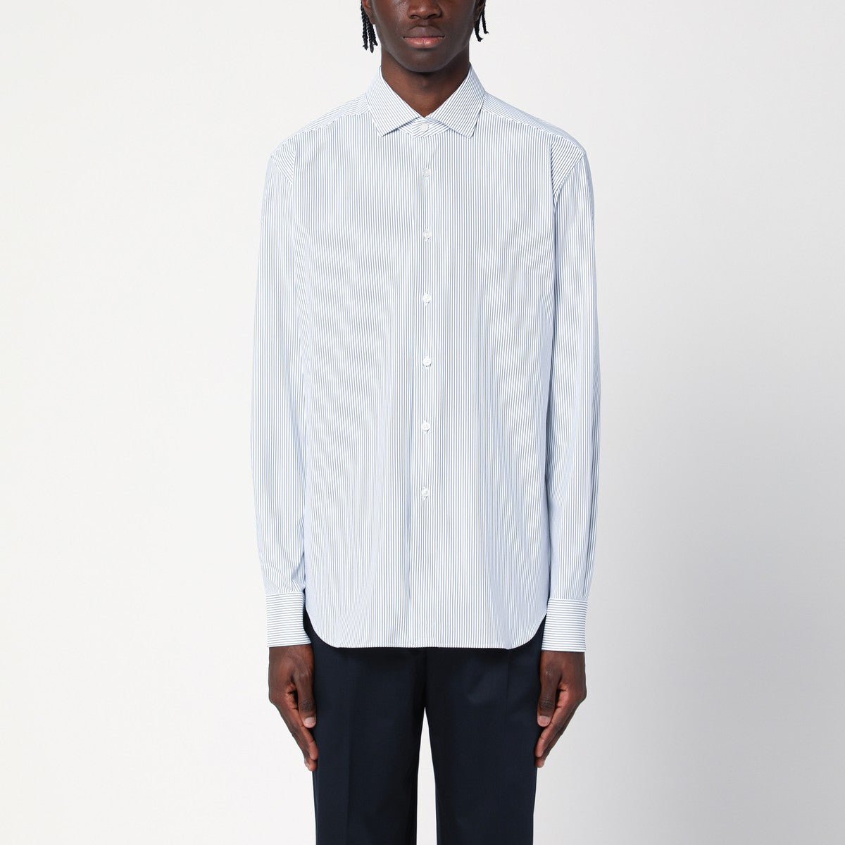 XACUS White shirt with blue stripes XACUS