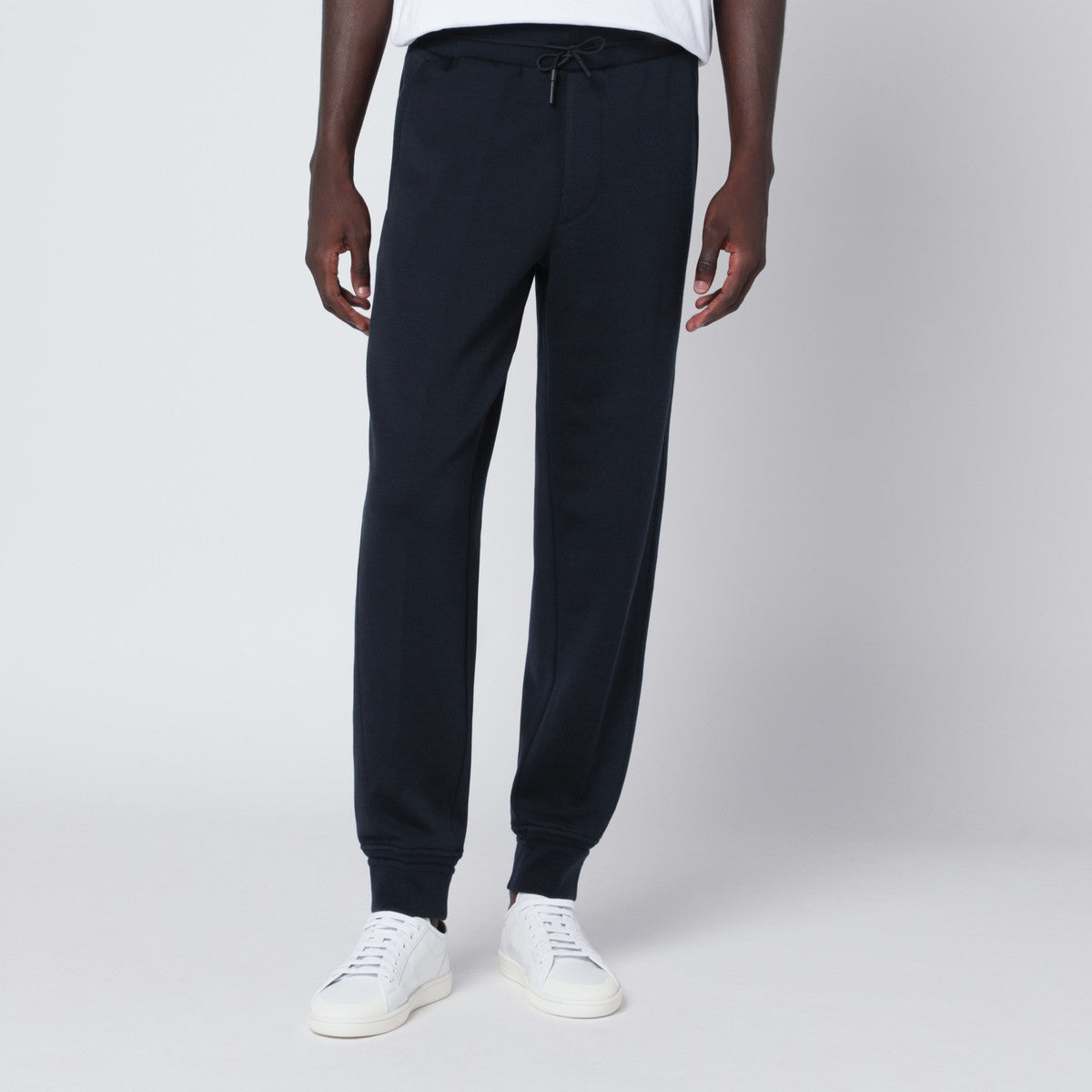 ZEGNA Navy blue jogging pants in wool blend ZEGNA