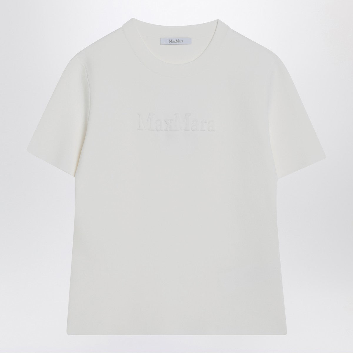 Max Mara White T-shirt in viscose crêpe Max Mara