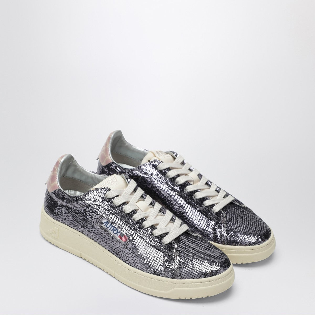 AUTRY Sneaker Dallas Sparkling in grey sequins Autry
