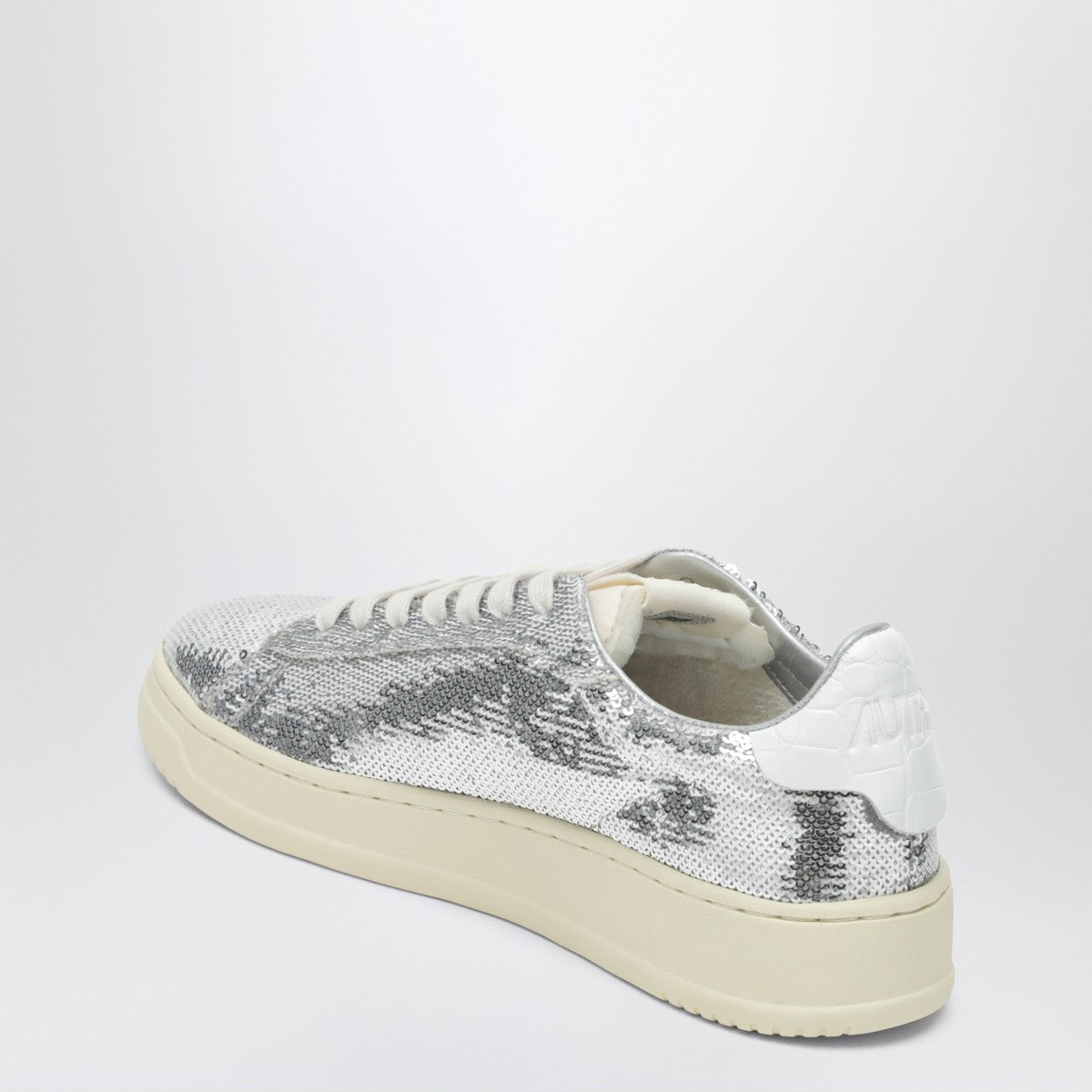 AUTRY Dallas Sparkling sneakers in grey/white sequins Autry