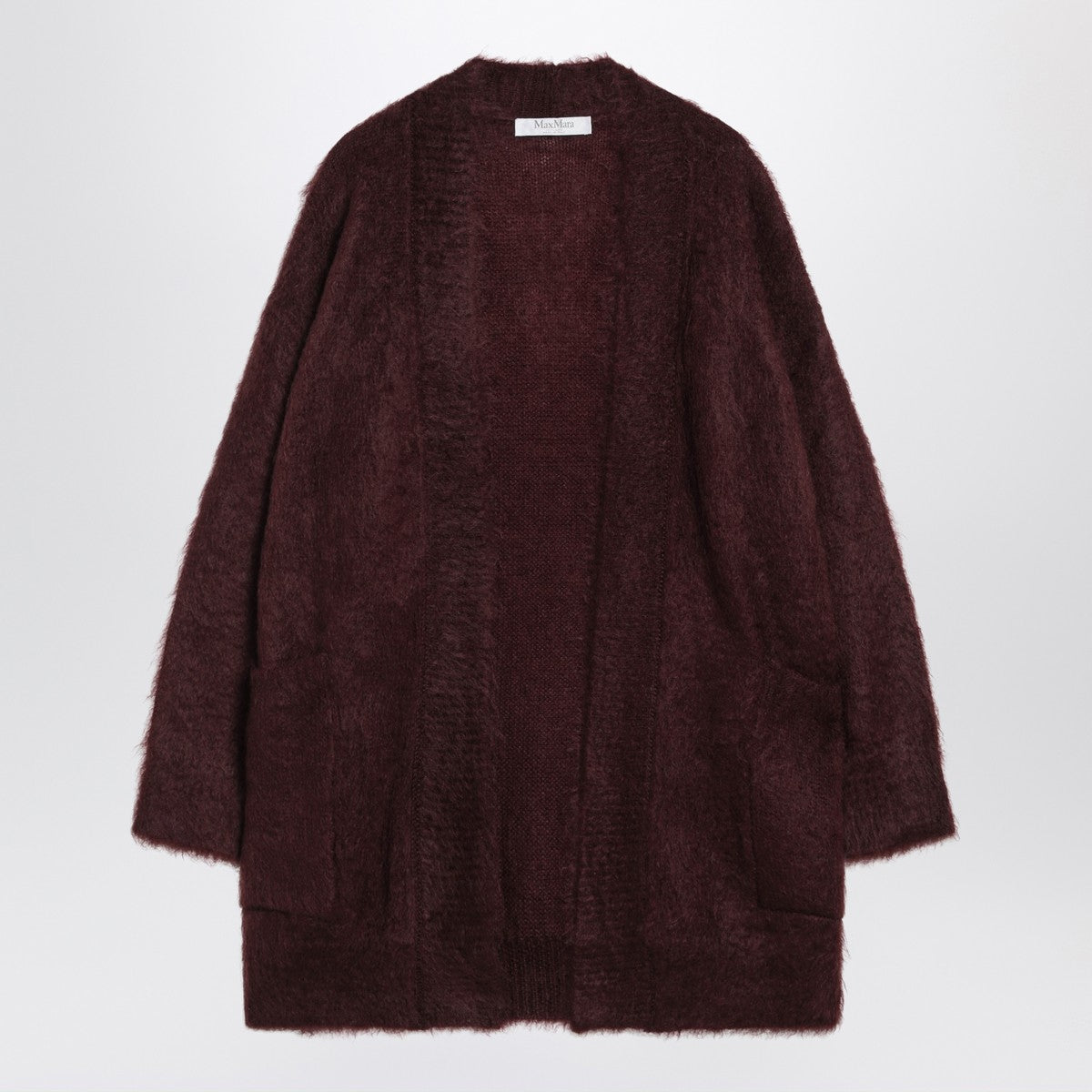 Max Mara Cherry-colored shaved mohair cardigan Max Mara