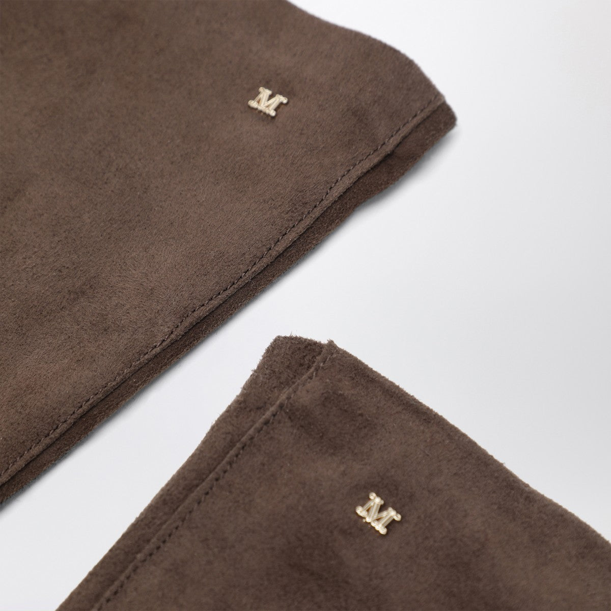 Max Mara Long brown suede nappa gloves Max Mara