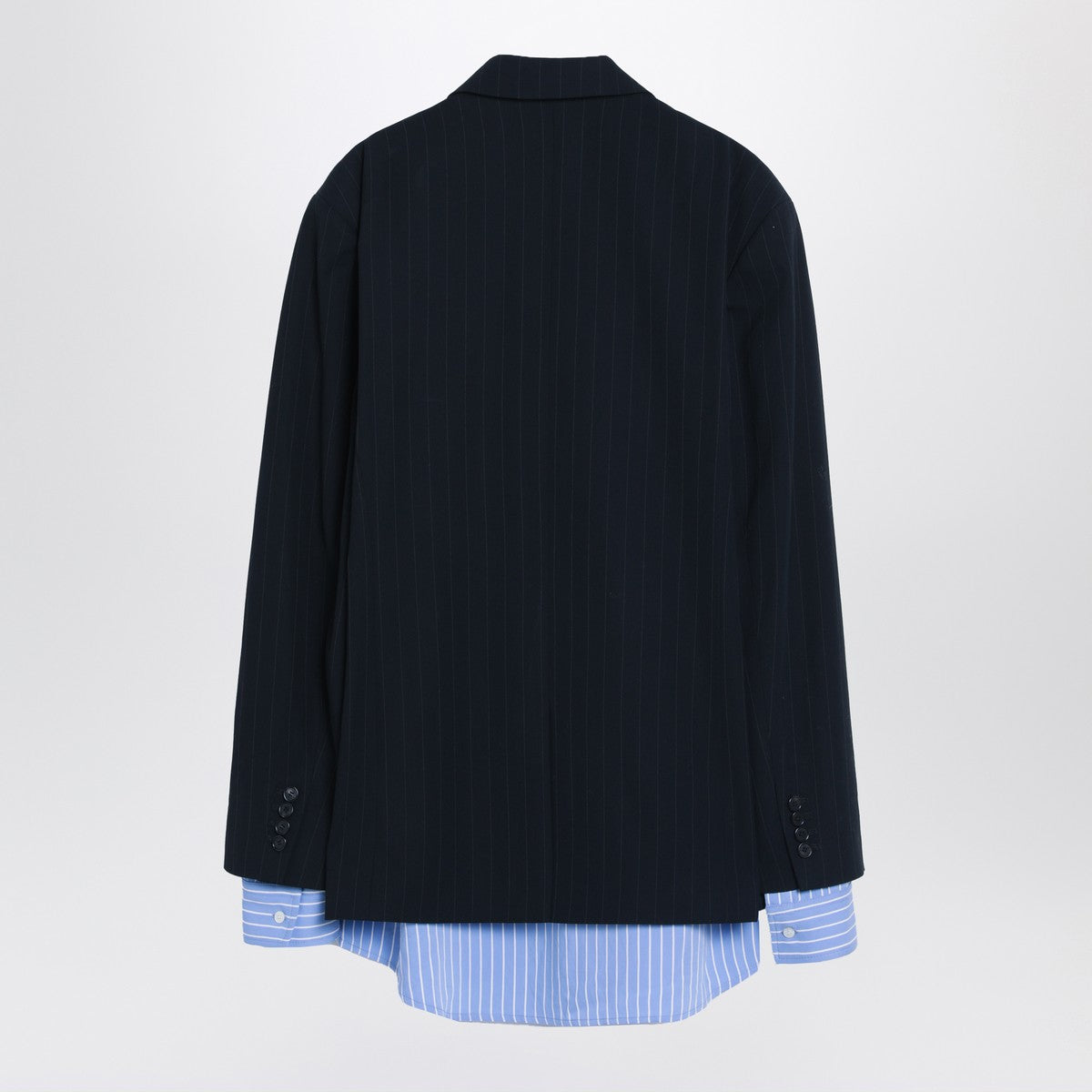 Acne Studios Navy blue single-breasted jacket with shirt detail Acne Studios