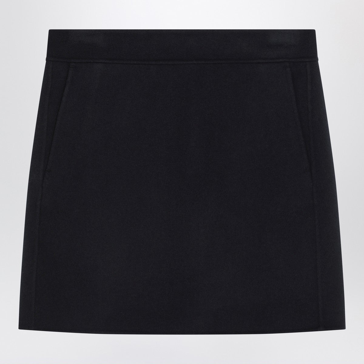 S Max Mara Mini skirt in midnight blue wool S Max Mara