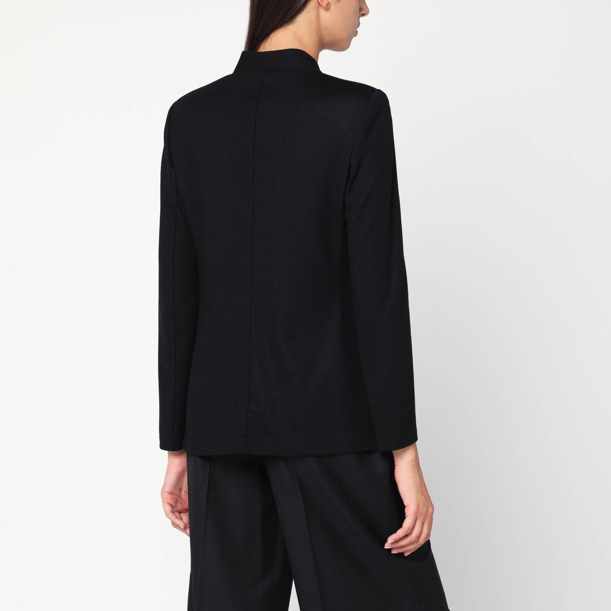 Harris Wharf London Black single-breasted jacket in virgin wool Harris Wharf London