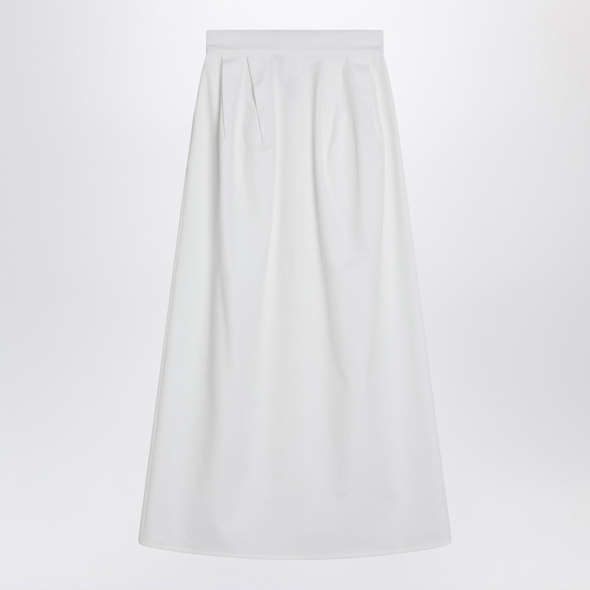 Max Mara Wide white gabardine skirt Max Mara