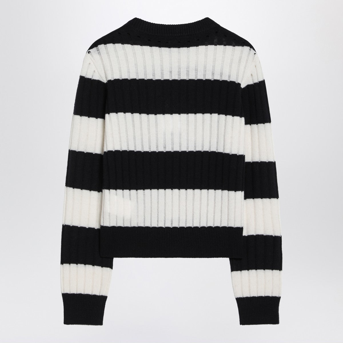 Max Mara Striped crop sweater in wool and cashmere