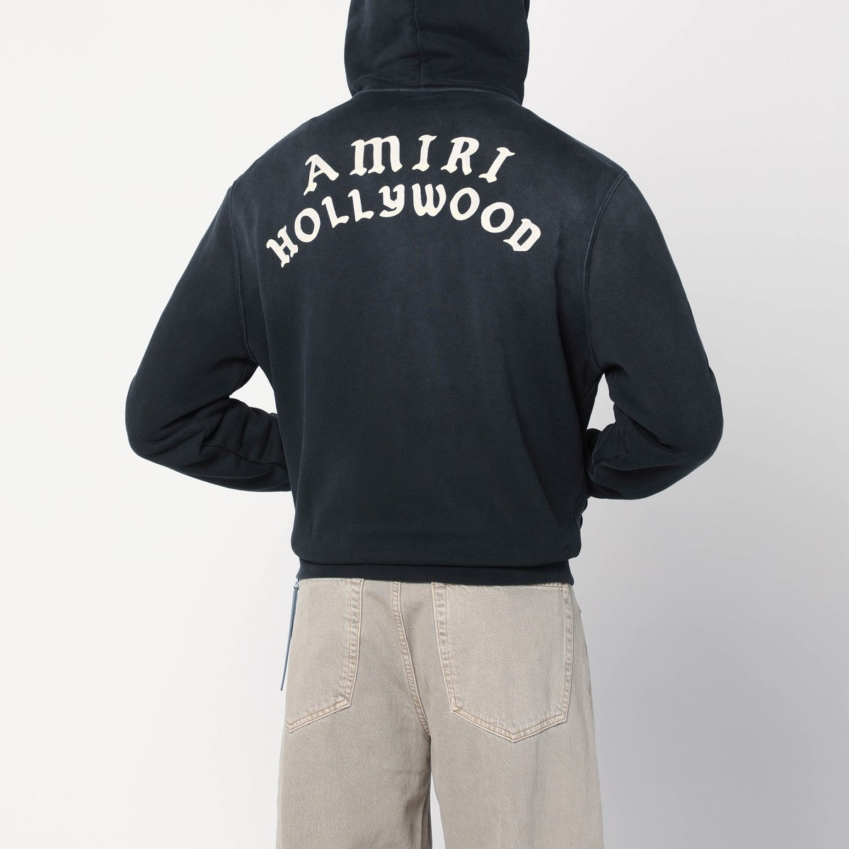 AMIRI Faded black zip sweatshirt with logo Amiri